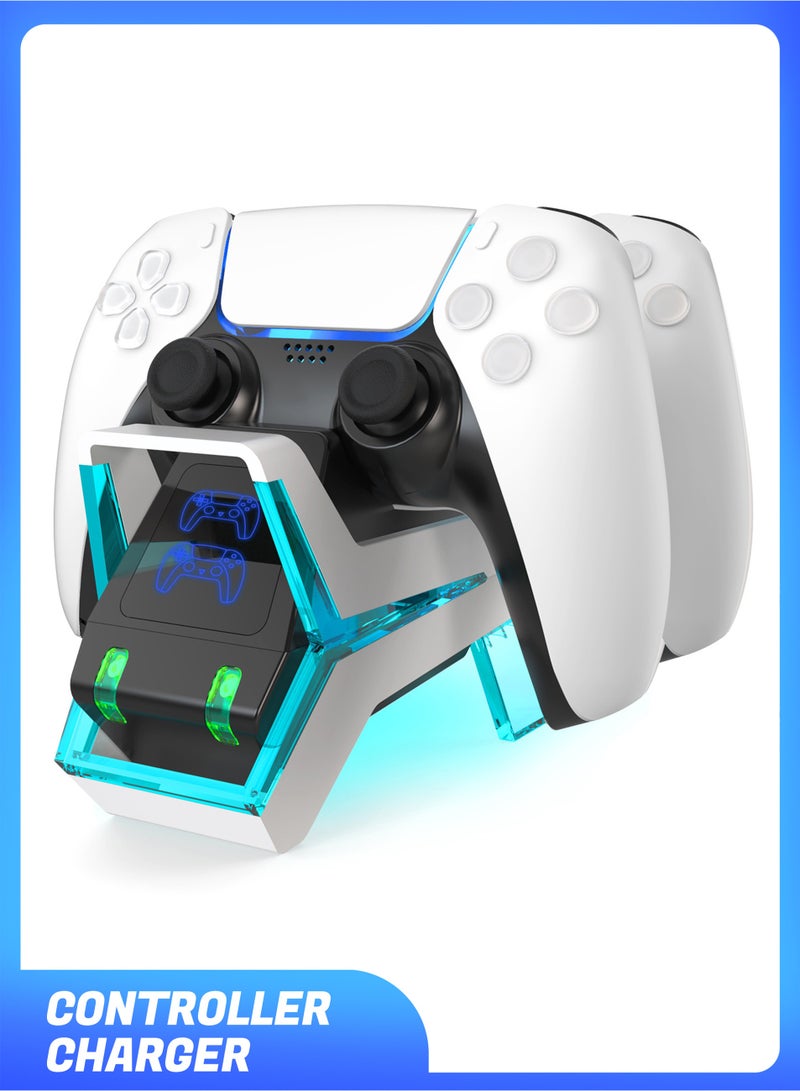 PS5 Controller Charging Station Fast DualSense Charger Dock, Enhanced Playstation 5 Charging Stand with LED Indicators - Image 1